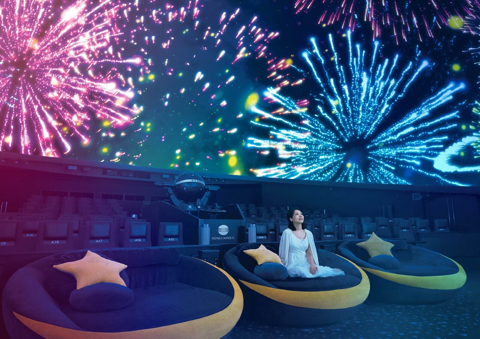 「花火ウェルカムドーム」“撮影OK”夜空に浮かぶ花火の演出、コニカミノルタプラネタリウム全5館で｜写真5
