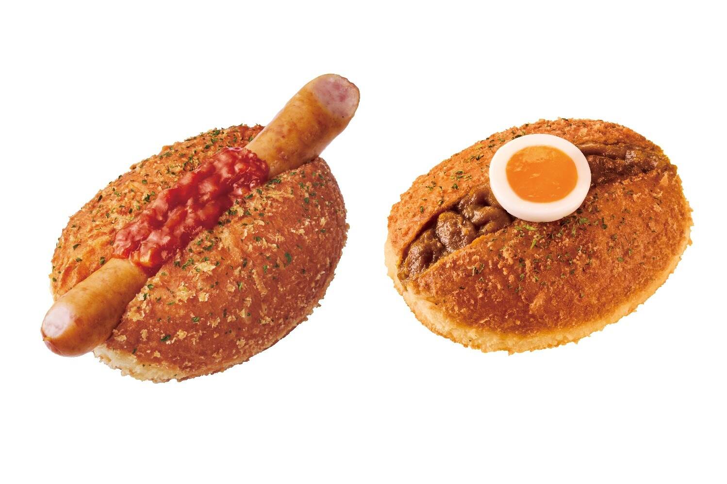 ミスタードーナツ“ザクもっちり”食感「ザクもっちドック」新作、あらびきソーセージ＆欧風スパイスカレー