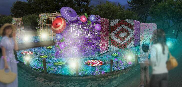 小金井公園「花と光のムーブメント」江戸から昭和へ、移り変わる時代の情緒を表現した夏のライトアップ｜写真4