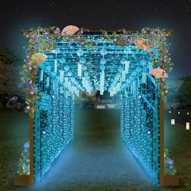 小金井公園「花と光のムーブメント」江戸から昭和へ、移り変わる時代の情緒を表現した夏のライトアップ｜写真3