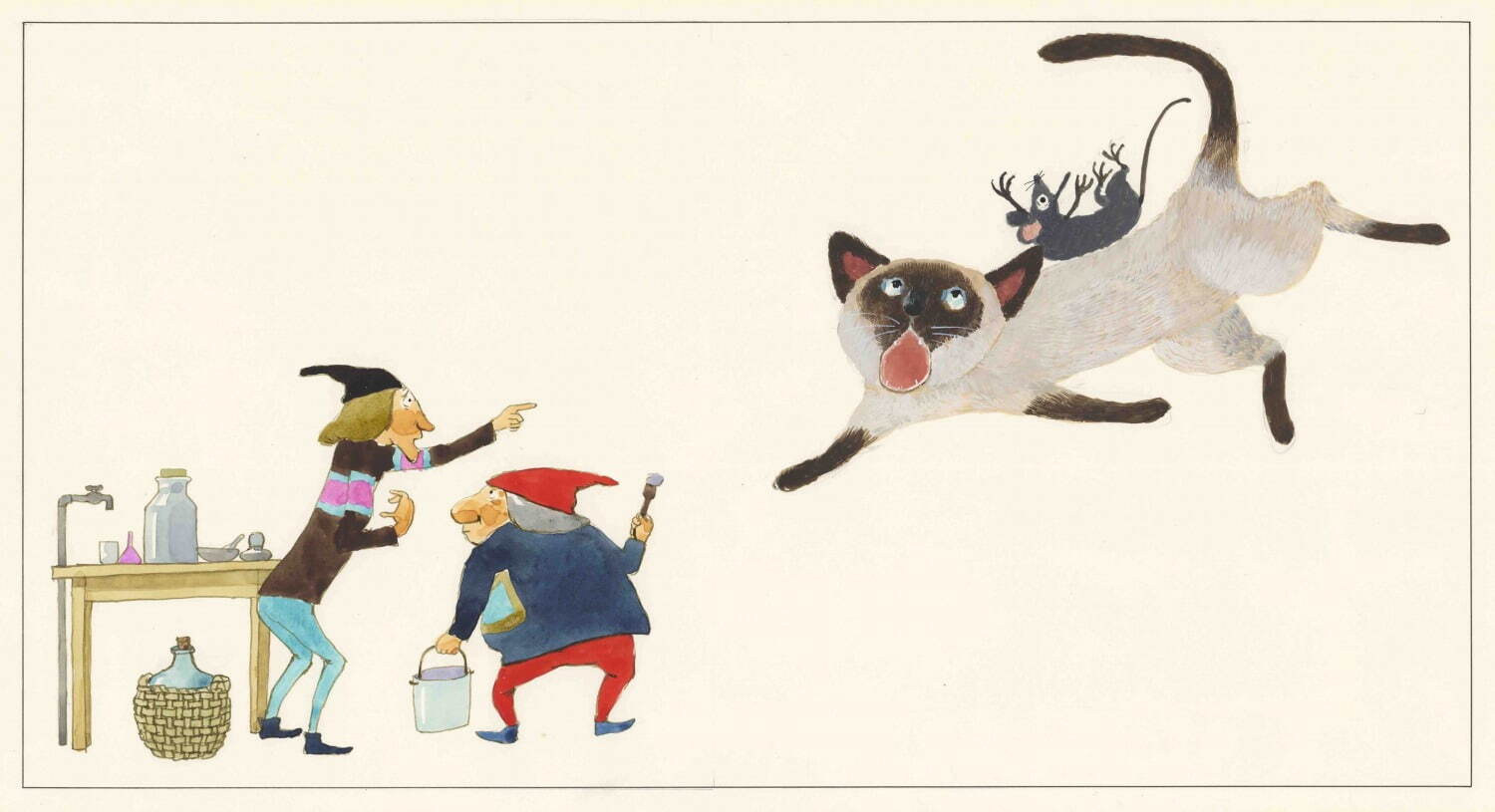 安野光雅「ふしぎなのり」『はじめてであう すうがくの絵本1』より 1982年
画像提供：津和野町立安野光雅美術館