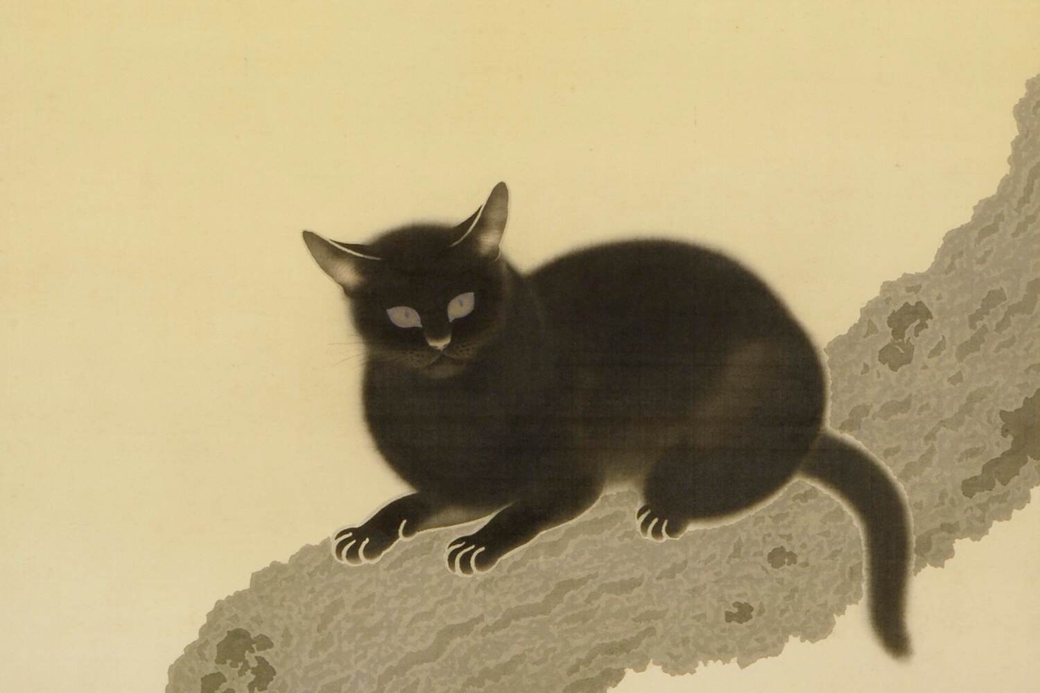 日本の名画 菱田春草 黒き猫（くろきねこ） ファイル:Kuroki Neko by Hishida Shunso.jpg - Wikipedia