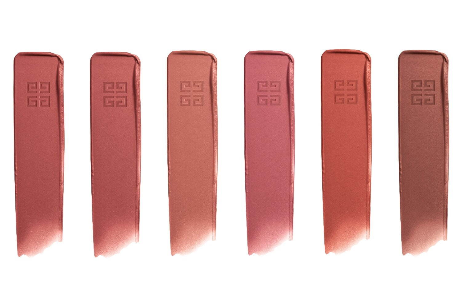 左から)「ルージュ・ジバンシイ・ベルベット・マット」2.3g N01,N02,N03,N04,N05,N06 各5,940円＜新製品＞