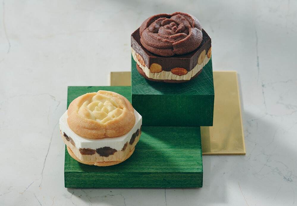 フレッシュ・チューリップローズ(ミルクバターレーズン、プラリネチョコレート)2個入 1,296円
※10:00・17:00の時間限定販売、各回なくなり次第終了