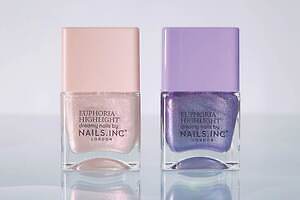 ネイルズ インク“星が煌めく”25年秋ネイルキット、ゴールドの輝きを宿すピーチ＆幻想的な虹色パープル