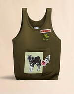 マルニのタンクトップ＆スウェットが“アートなバッグ”に！花刺繍アップリケのスリッポンも｜写真3