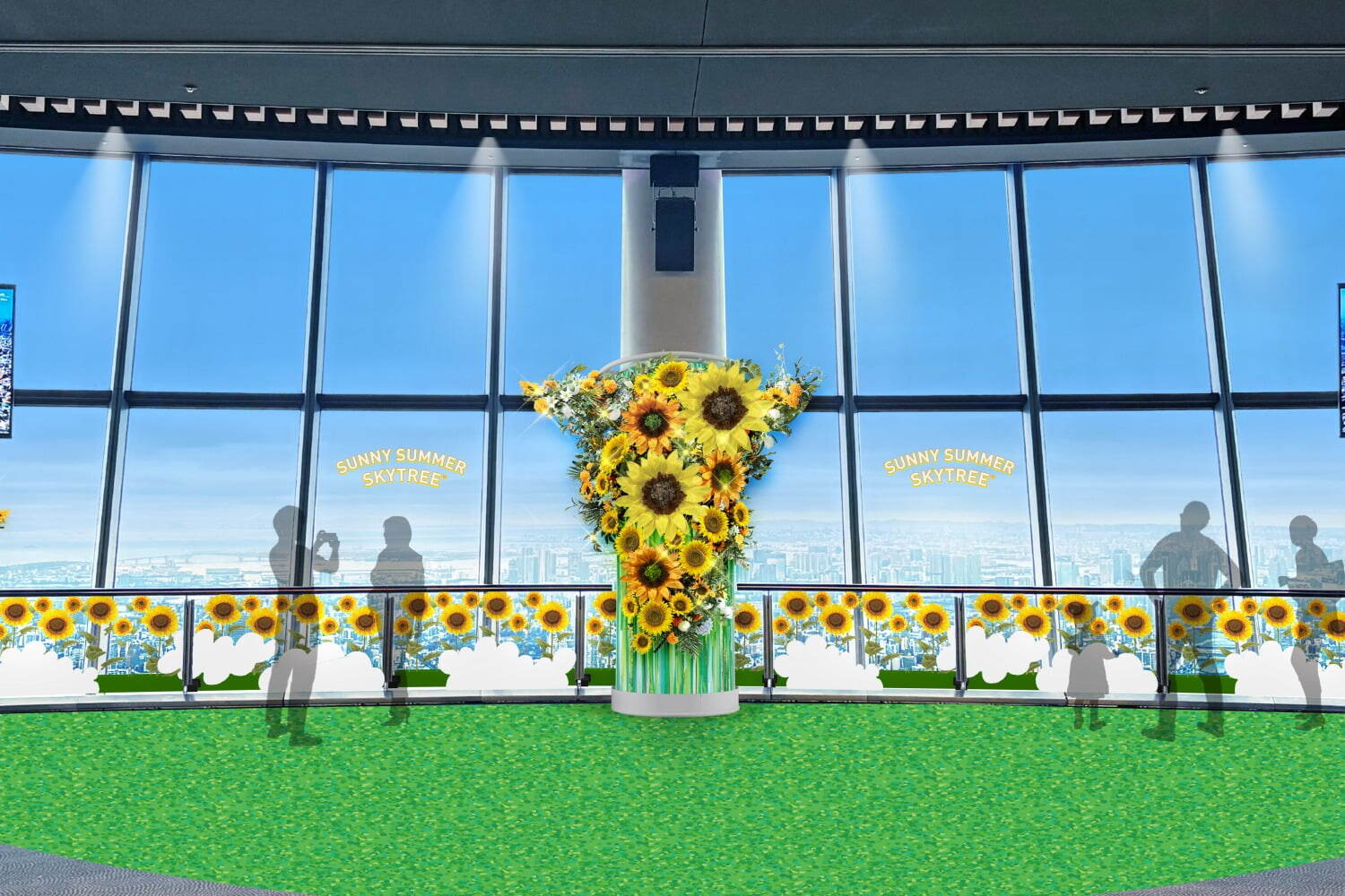 東京スカイツリー「ひまわり畑」テーマの夏イベント、“ひまわり咲き誇る”フォトスポットや限定ドリンクも