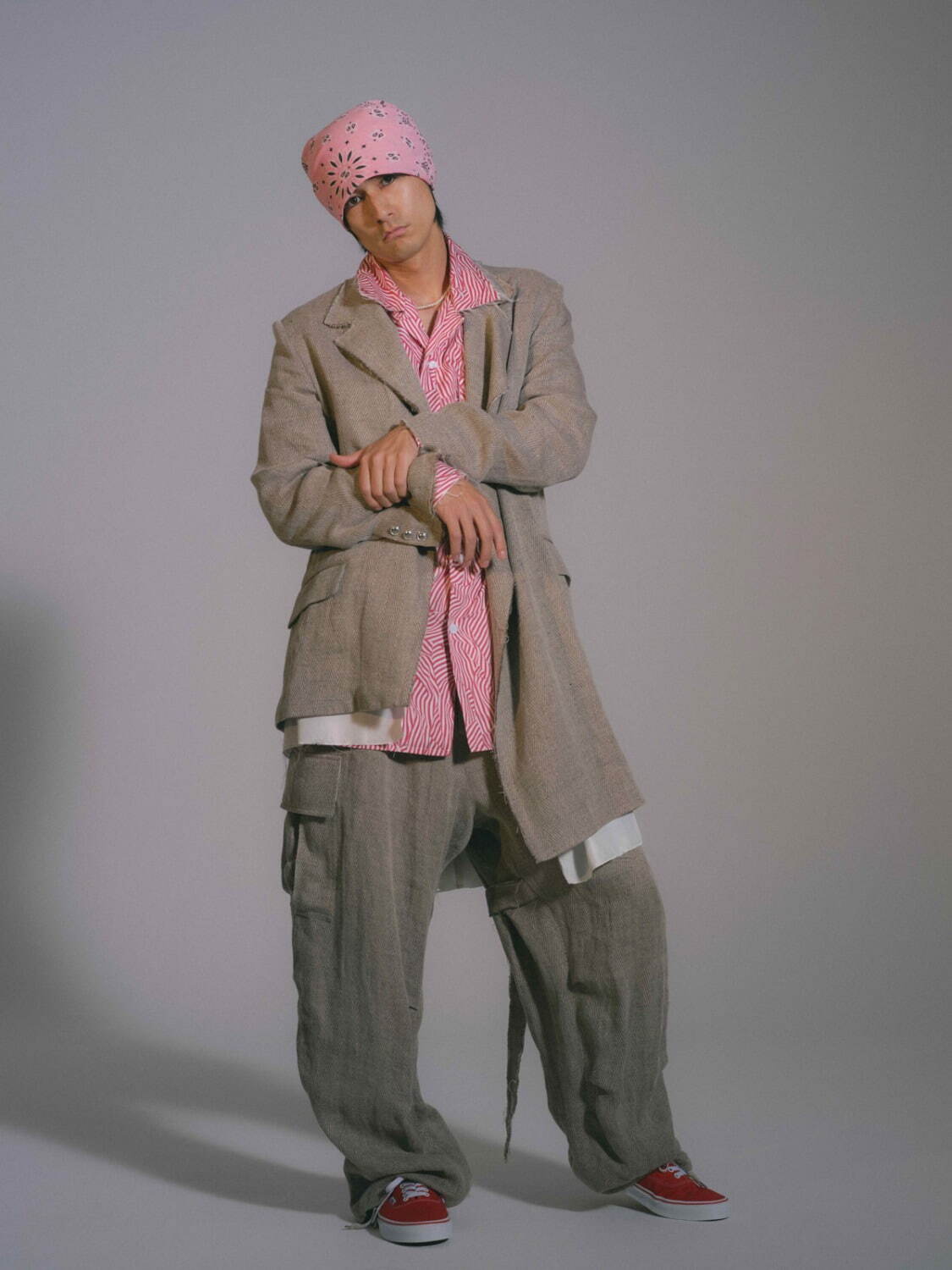 正規 16AW sulvam カットオフ 変形 スラックス ステッチ 119P△