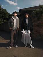 コンバース トウキョウ×タイオン“星柄”キルティングジャケットやボア素材の2WAYコート｜写真30