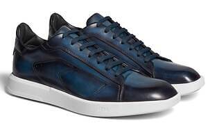 ベルルッティ“上質レザー”のメンズスニーカー、パティーヌ染めの深みブルーやブラウン