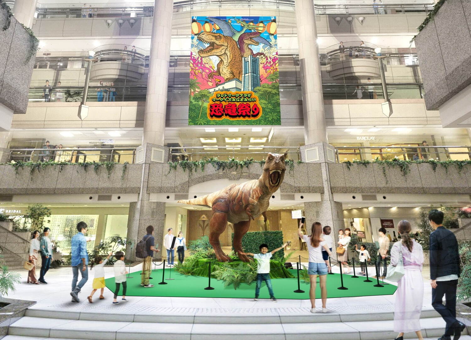 恐竜テーマの夏イベントが横浜で、約4mのティラノサウルス＆プテラノドンの“ねぶた”展示