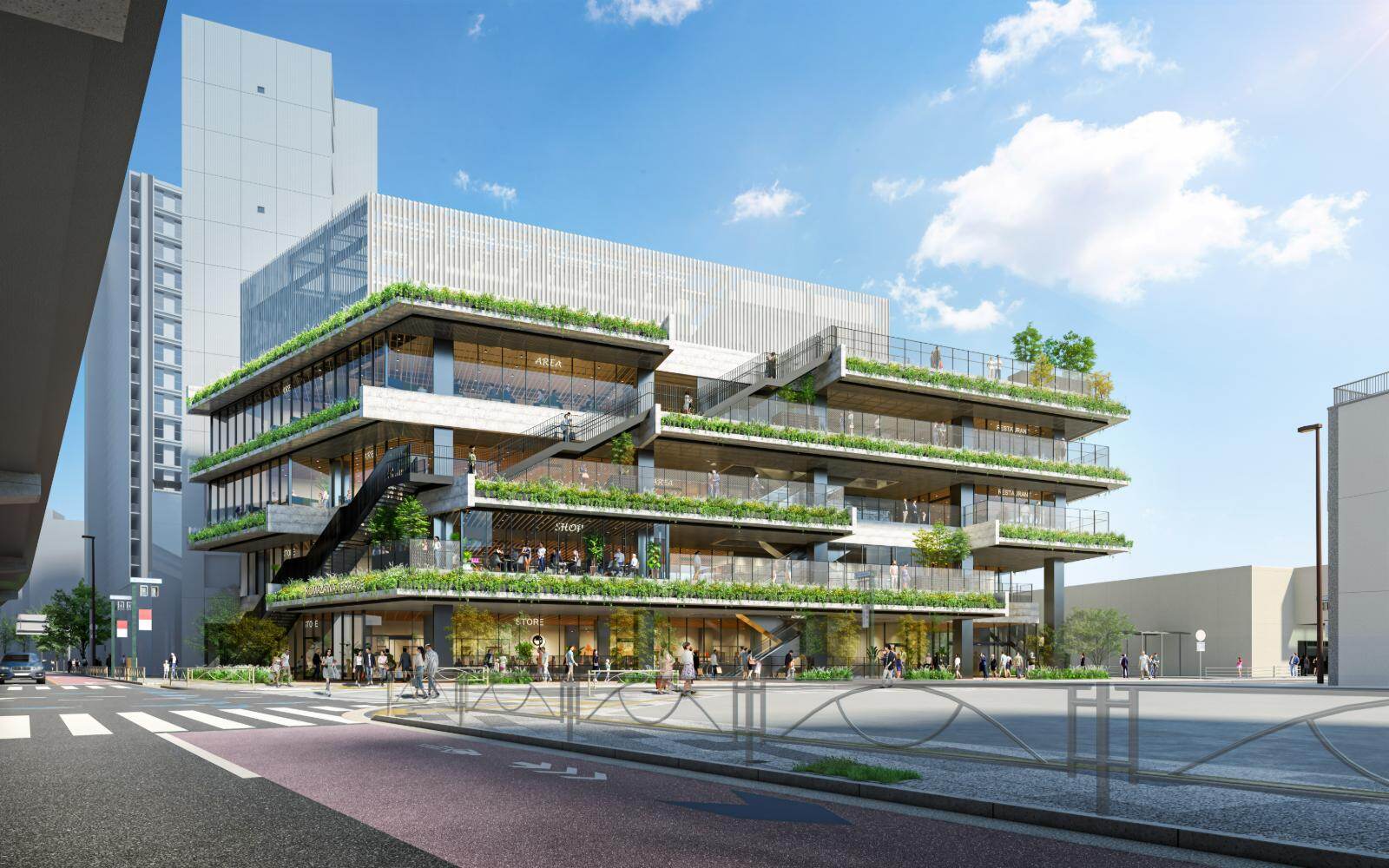 東京・駒沢大学駅前に新商業施設、スターバックスほかベーカリーやレストランが出店｜写真1