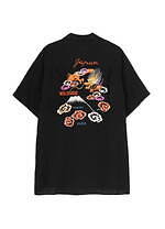 ワイルドサイド ヨウジヤマモト“和柄の龍＆ベトナム地図”刺繍の半袖開襟シャツ｜写真1