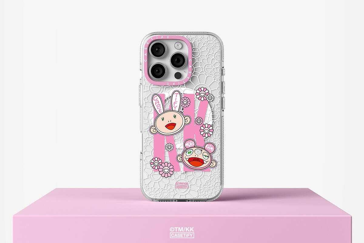 【全商品オープニング価格 特別価格】 ケースティファイ×村上隆「カイカイ＆キキ」のピンクスマホ スマホアクセサリー