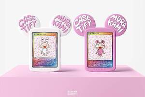 ケースティファイ×村上隆「カイカイ＆キキ」のピンクスマホ