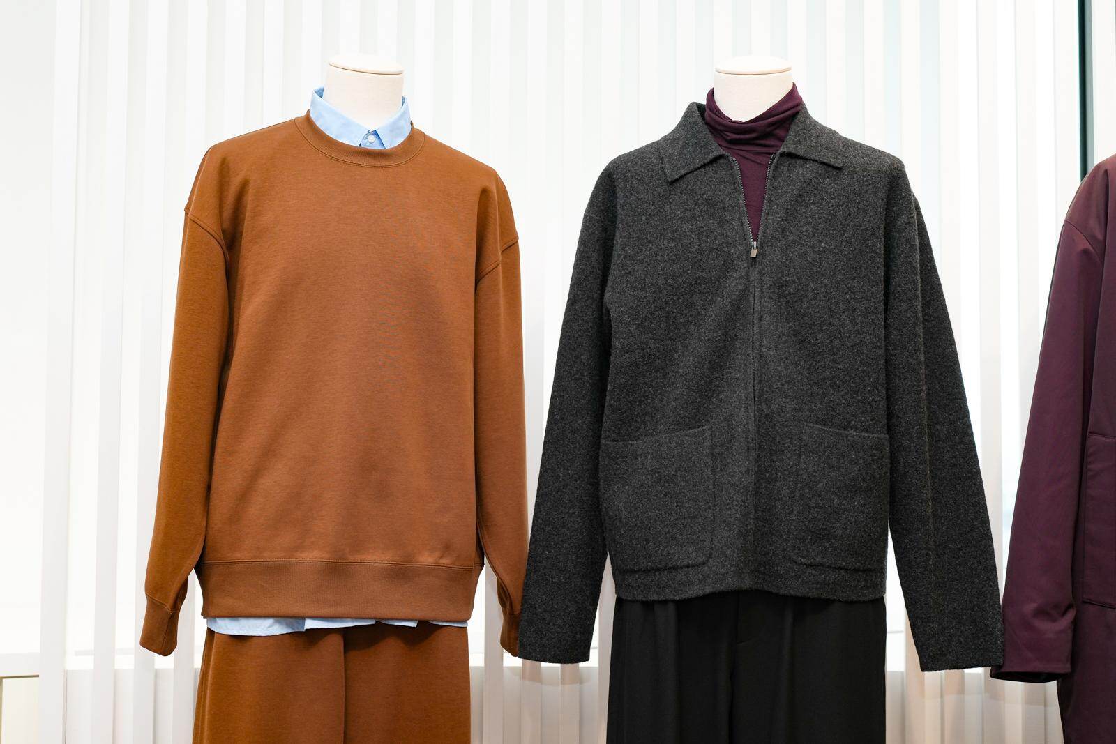 ユニクロ：シー25年秋冬メンズ、フリース襟付きのパフテックジャケット＆フルジップニット｜写真126