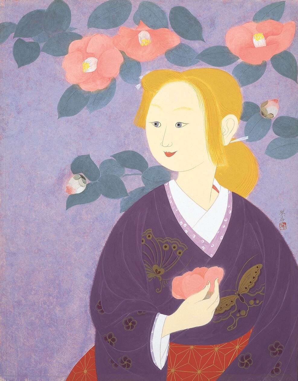 日本画 女性の肖像画 日本画 女性の肖像画 - メルカリ
