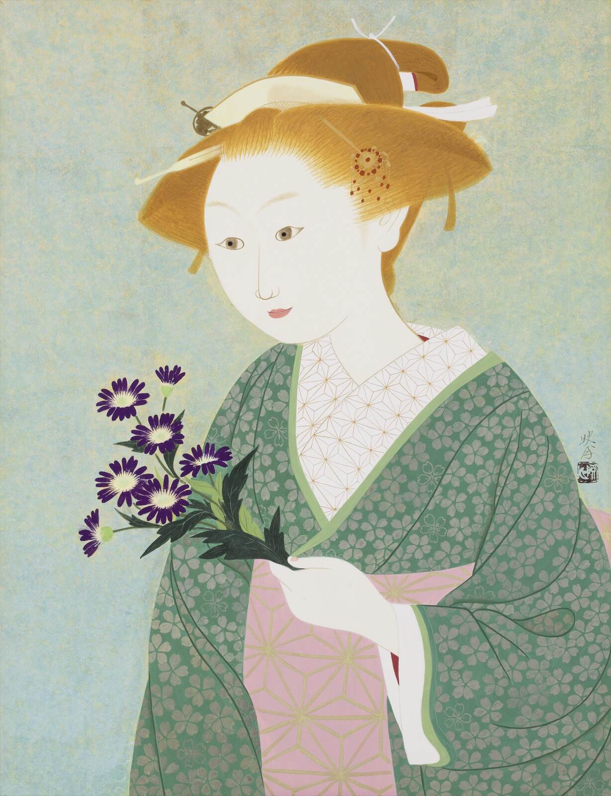 日本画 女性の肖像画 日本画 女性の肖像 - メルカリ