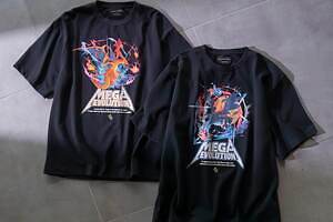 「ポケモン」”メガシンカ”リザードン主役のバンド風Tシャツ、ユナイテッドトウキョウで