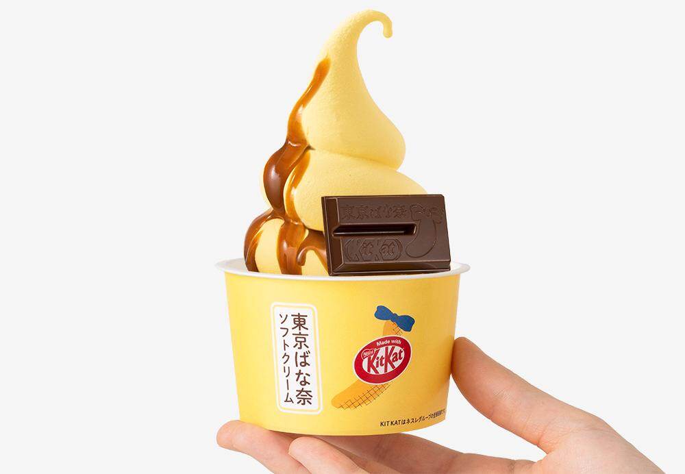 ‟キットカットのせ”「東京ばな奈ソフトクリーム」海老名サービスエリアで限定販売｜写真6