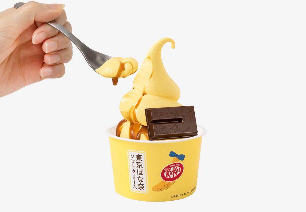 ‟キットカットのせ”「東京ばな奈ソフトクリーム」海老名サービスエリアで限定販売｜写真4