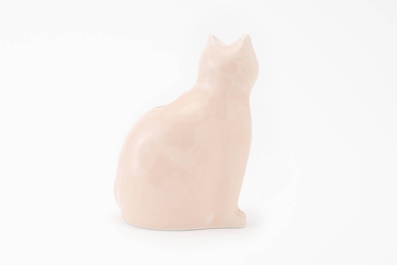 「愛 編む 磁器猫」桃猫 3,960円