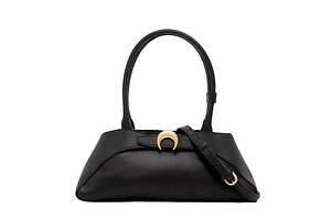 マリーン セル“三日月メタル”輝くハンドバッグ、ムーンモチーフ総柄レザーバッグも