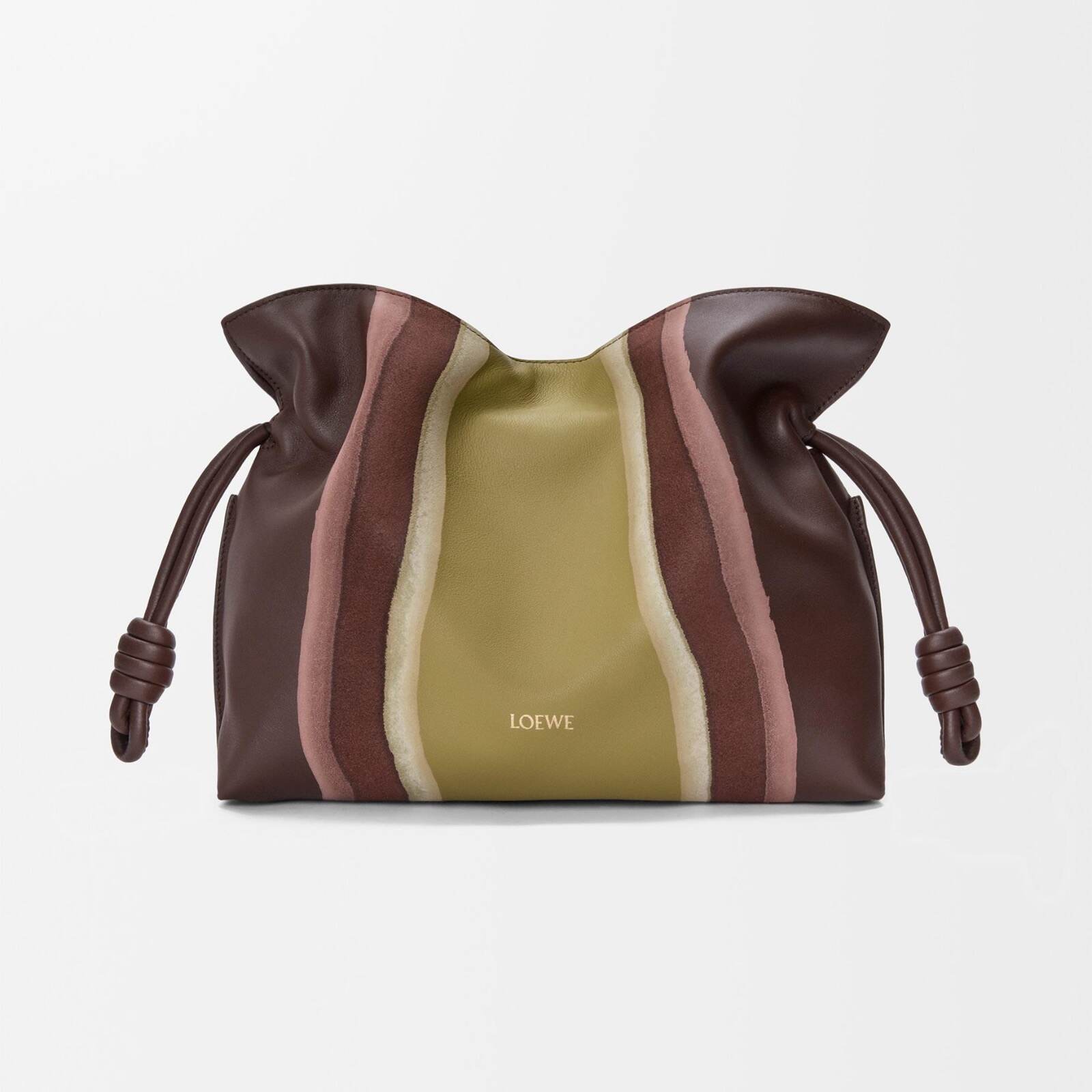 【sk】値下げしました‼︎ 【LOEWE ロエベ】　合成皮革 バッグ ロエベ“自然の縞模様”レザーで描きだした「パズルバッグ」＆二