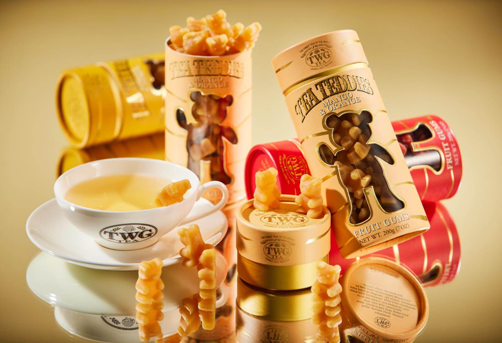 新品 TWG Tea テディ フルーツグミ 200g 6種類 TWG Tea「テディベア型」フルーツグミ、お湯に入れると華やか