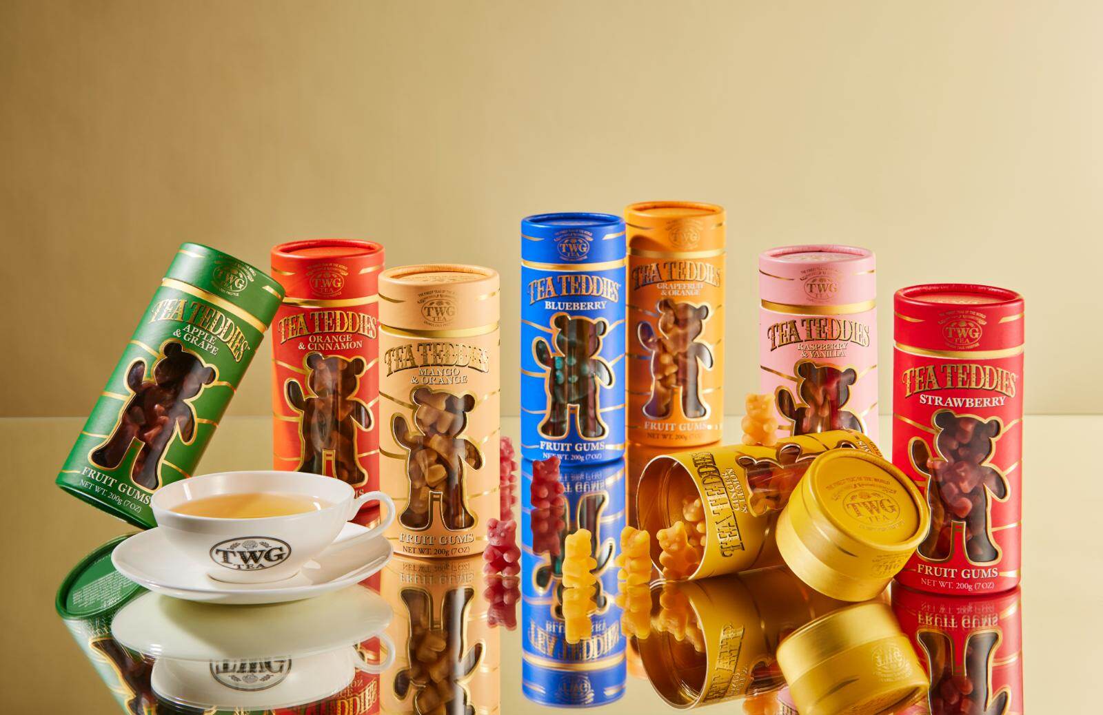 TWG ティーダブリュージーティー テディベアグミ　2個　専用ショッパー付き TWG Tea「テディベア型」フルーツグミ、お湯に入れると華やか