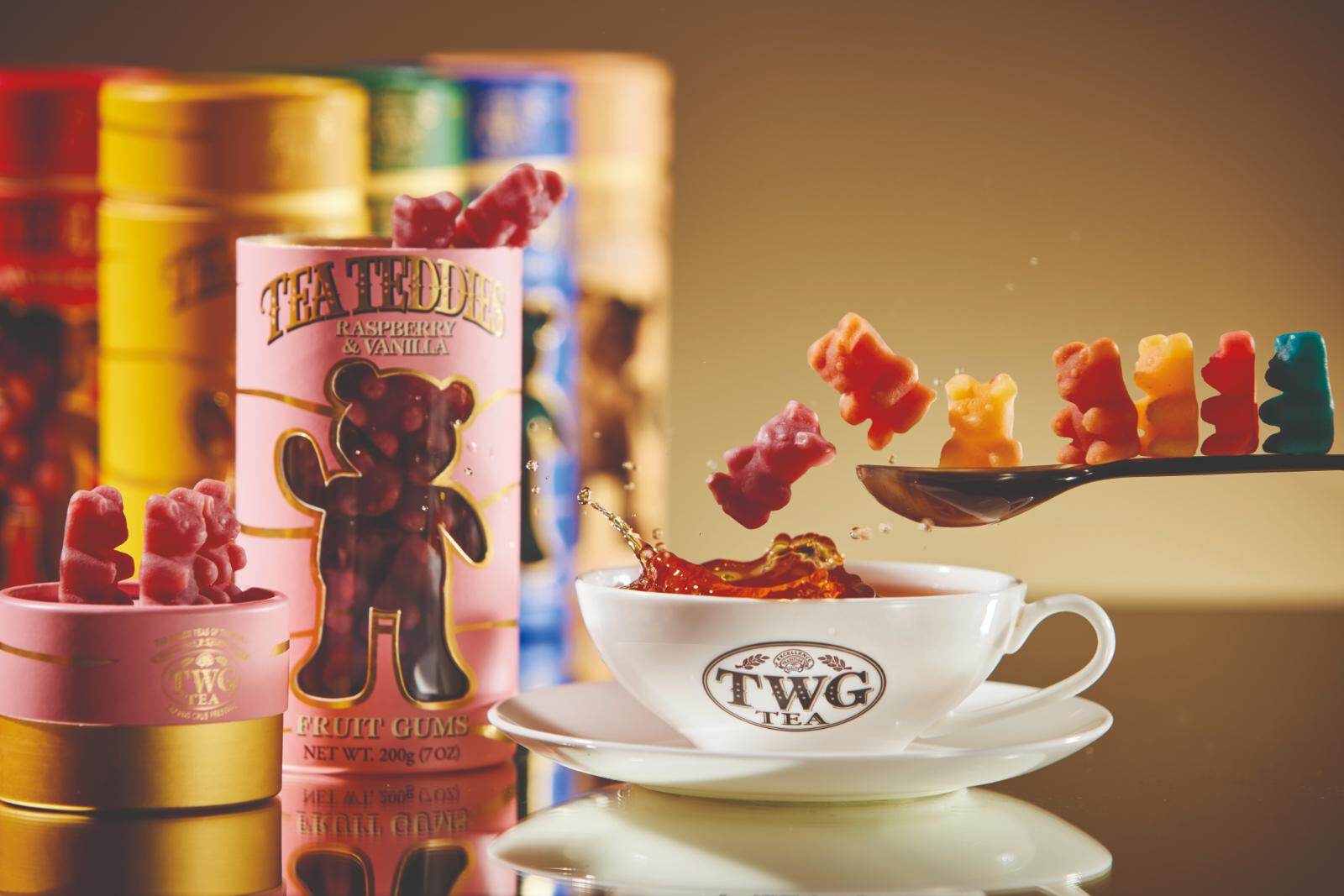 新品 TWG Tea テディ フルーツグミ 200g 6種類 TWG Tea「テディベア型」フルーツグミ、お湯に入れると華やか