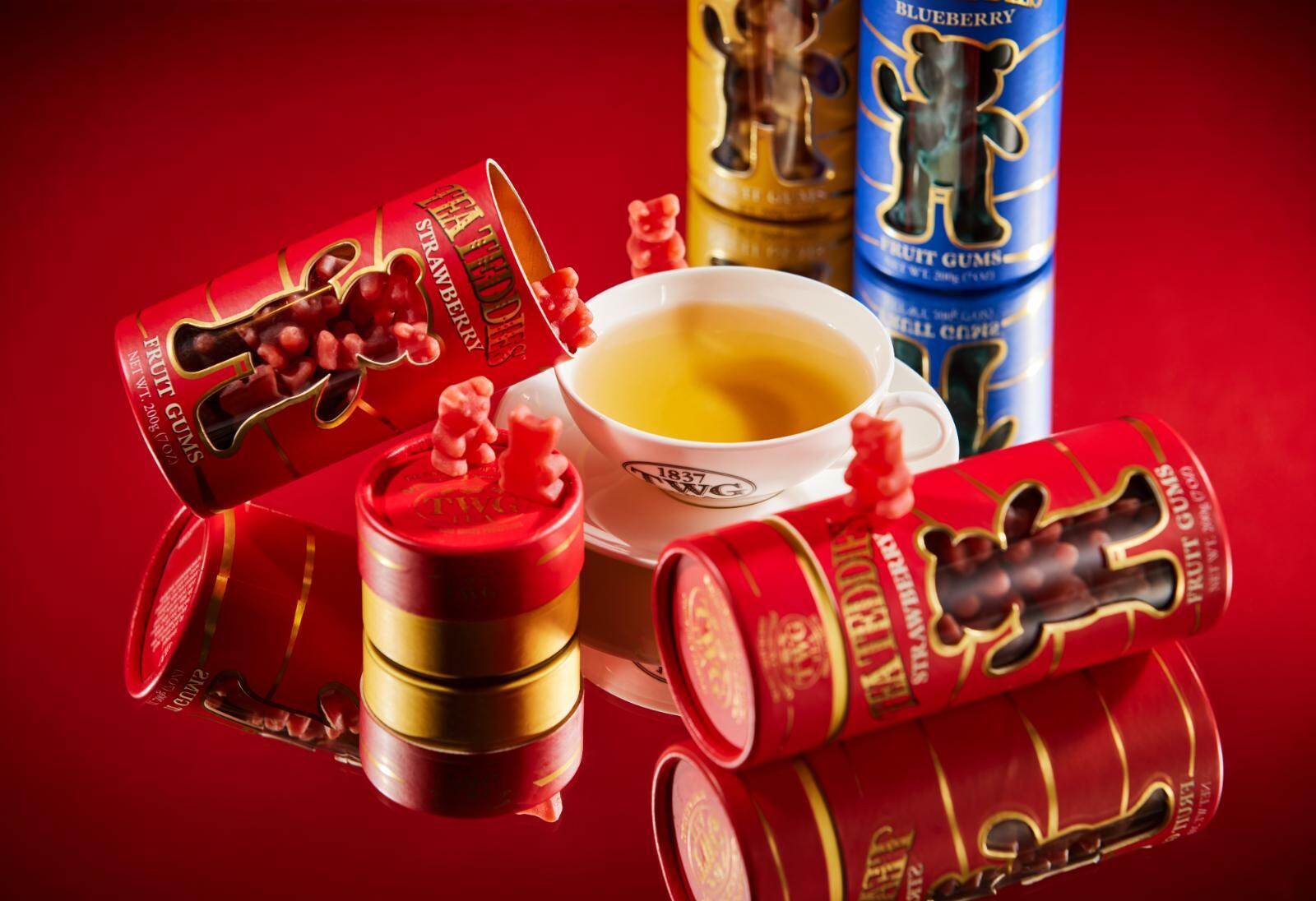 TWG Tea「テディベア型」フルーツグミ、お湯に入れると華やか
