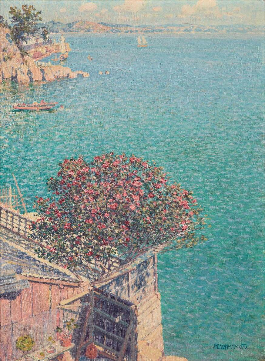 山本森之助 《夾竹桃》 大正3年(1914年) 油彩・カンヴァス 国(皇居三の丸尚蔵館収蔵)