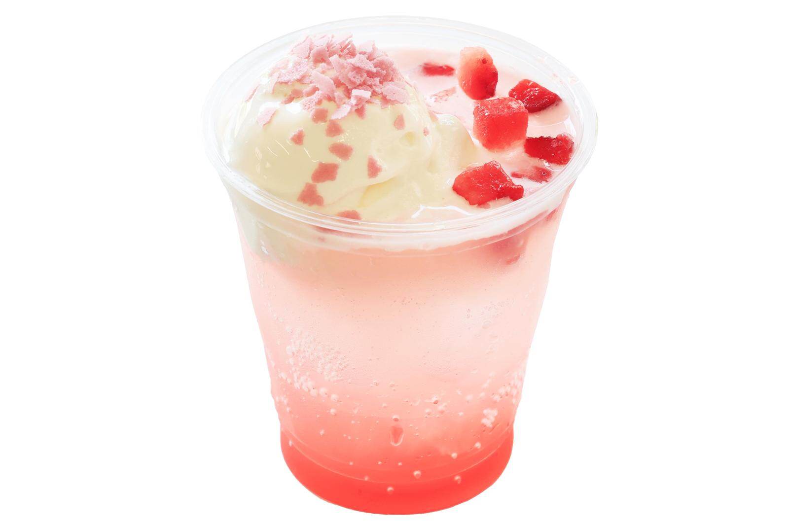 「桃色クリームソーダ」600円