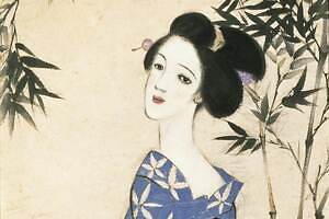 素描夢二の女 竹久夢二手刷版素描夢二の女加藤版画研究所
