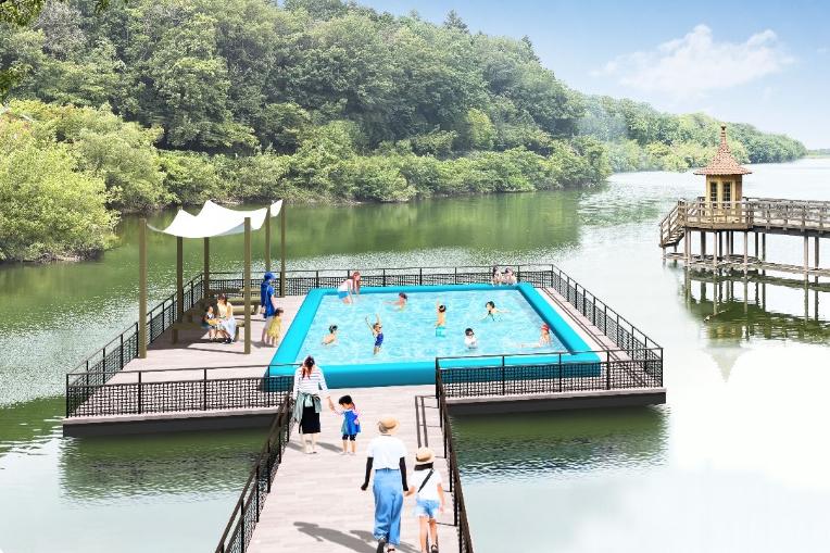 ムーミンバレーパーク新エリア「湖上のテラス」湖の上で楽しむ“じゃぶじゃぶプール”夏限定で登場