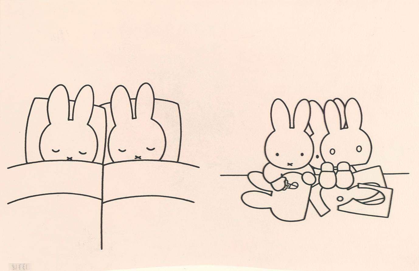 『うさこちゃんおとまりにいく』1988年 印刷原稿