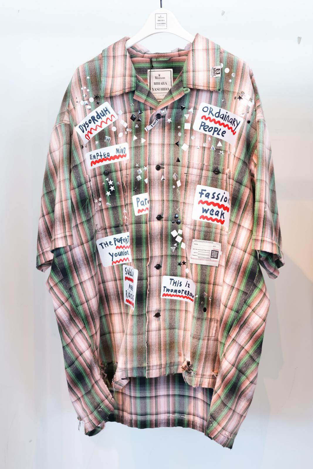 ＜メンズ＞H/S チェック SH w ステッカー 96,800円