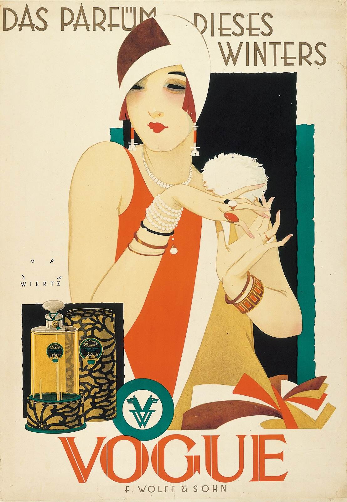 ユップ・ヴィールツ 《ヴォーグ、今年の冬の香水はこれだ》 1925年 サントリーポスターコレクション(大阪中之島美術館寄託)
