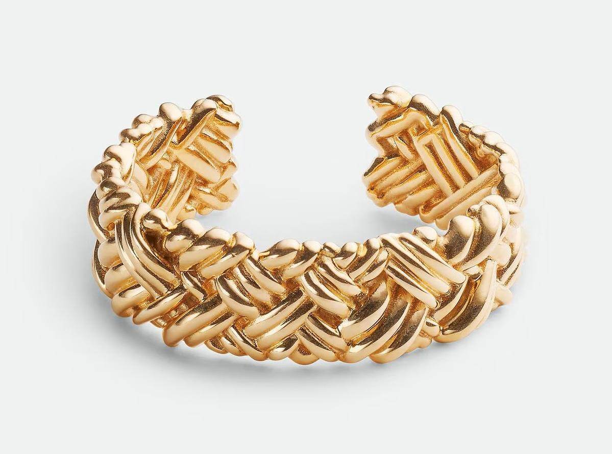 ボッテガ・ヴェネタ“編み込み”ジュエリー、ジルコニア付きリング＆シルバーブレスレット｜写真5