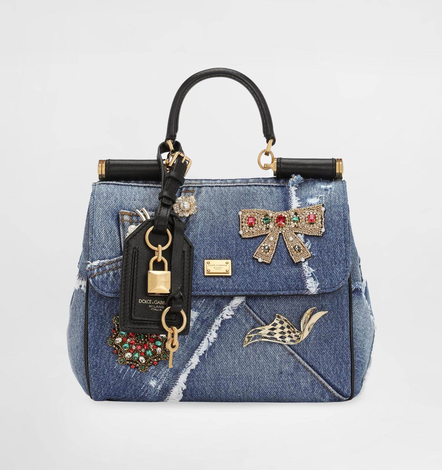 【DOLCE&GABBANA】ハンドバッグ レザー DOLCE&GABBANA ドルガバ ハンドバッグ ロゴ メッシュ レザー