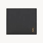 サンローランのメンズ財布、“YSLロゴ”華やぐ二つ折り財布＆艶やかダークグリーンのミニ財布｜写真1