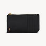 サンローランのメンズ財布、“YSLロゴ”華やぐ二つ折り財布＆艶やかダークグリーンのミニ財布｜写真2