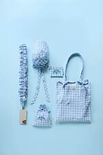 キャス キッドソン“手書き”のギンガムチェック雑貨、結べるリボン付きトートバッグ＆ポーチ｜写真4