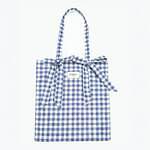 キャス キッドソン“手書き”のギンガムチェック雑貨、結べるリボン付きトートバッグ＆ポーチ｜写真12