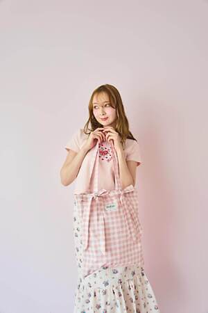 キャス キッドソン“手書き”のギンガムチェック雑貨、結べるリボン付きトートバッグ＆ポーチ｜写真7