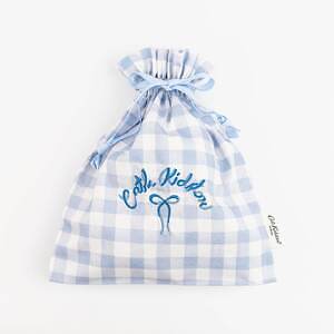 キャス キッドソン“手書き”のギンガムチェック雑貨、結べるリボン付きトートバッグ＆ポーチ｜写真16