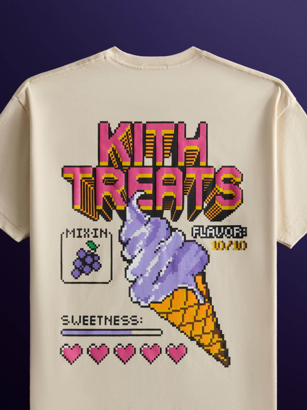 キス トリーツ”アーケードゲーム”風8ビットロゴTシャツ、フルーツグミ載せたミルクシェイクも｜写真4