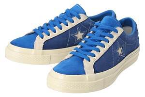 コンバース×デンハム”ブルースエード”の「ワンスター」スニーカー、踵にハサミロゴ入り