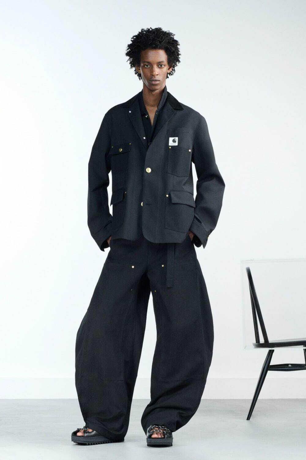 sacai×カーハート WIPコラボ第4弾、“キャンバス地”ブレザー風ジャケット＆ダブルニーパンツなど｜写真12